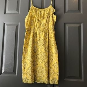 Old Navy Yellow Black and White Sun dress